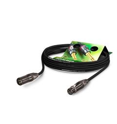 AES/EBU Binary 234, sort,  2,50m 3-Pins DMX, Neutrik.