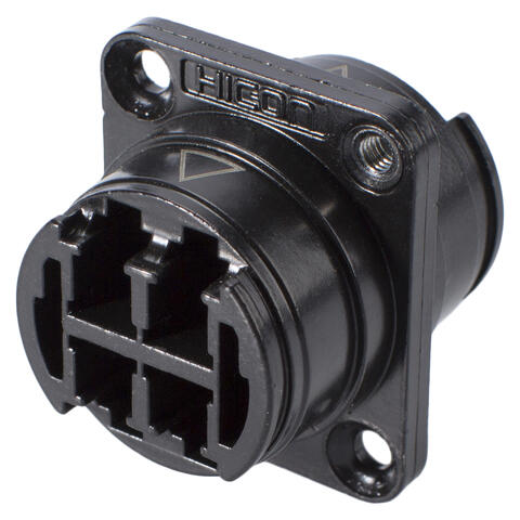 HICON 4 x LC, metal- Patch-female connector, Type D M3, black