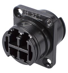 HICON 4 x LC, metal- Patch-female connector, Type D M3, black