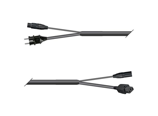 Hybrid Multicore Monolith 10,00m 1xLyd Schuko Plug & f3pin/IEC Socket & m3pin 