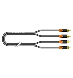 HICON 2xCinch<>2xCinch 1,50m Oxygen-free copper, gold-plated contacts