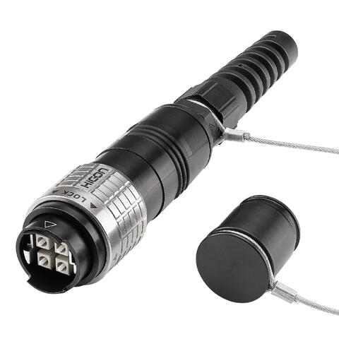 LWL 4-fach-LC KabelPlug +Protective cap Patch-male connector, straight, silver
