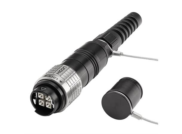 LWL 4-fach-LC KabelPlug +Protective cap Patch-male connector, straight, silver 