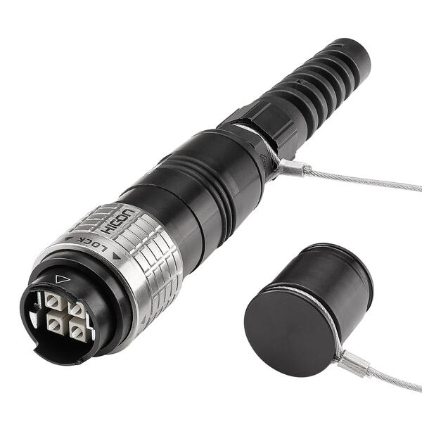 LWL 4-fach-LC KabelPlug +Protective cap Patch-male connector, straight, silver