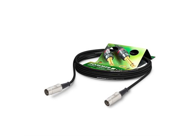 PC Goblin 2x0,14qmm, sort,  6,00m Midi cable SC-Goblin