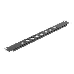Penn 1U Rack Panel, 8 x Neutrik D Stanset for Neutrik D-Series