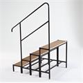 Step for staircase height 400 mm 2.step, raise 20 cm black glazed