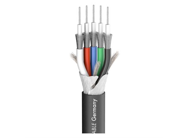 TRANSIT MINI FLEX Videokabel 75 Ohm sort Fem ledere 75 Ohm.
