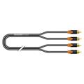 HICON 2xRCA<>2xRCA 3,00m Oxygen-free copper, gold-plated contacts