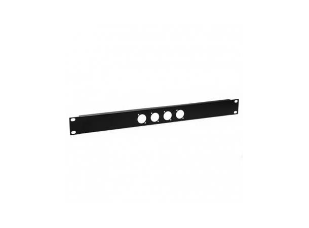Penn 1U Rack Panel, 4 x Neutrik D Stanset for Neutrik D-Series