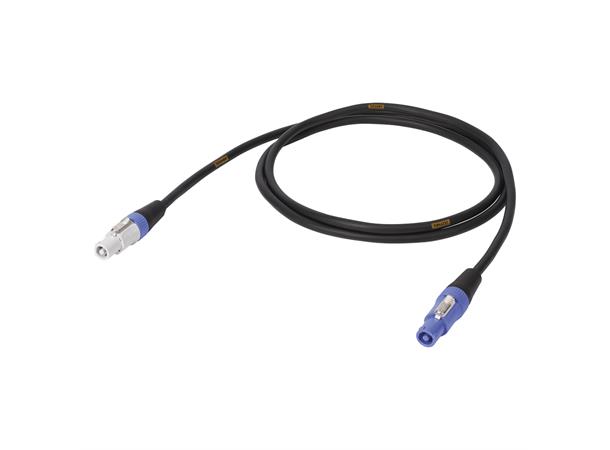 PowerCon Rubberflex, sort 10,00m Power supply, 3 x 1.50 mm²