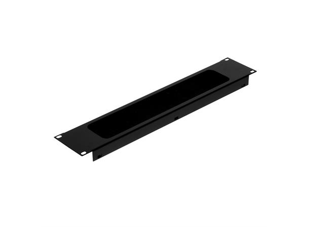 2U Steel Rack Panel with Brushes Blindpaneler og fronter