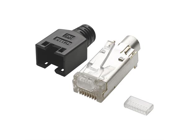 HIROSE RJ45 CAT.5E Plugconnect. sort Gold plated contact(s) 
