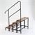Step for staircase height 800 mm 4.step, raise 20 cm black glazed 