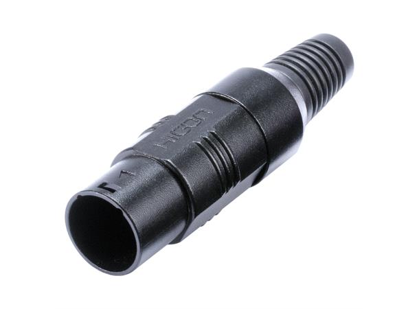 HICON Connector housing XLR format RJ45-Standard Connectors, black 