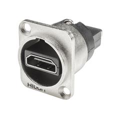 HICON HDMI PatchSocket D-Flange nickel HICON HDMI, 19-pol , metal-, Patch-femal