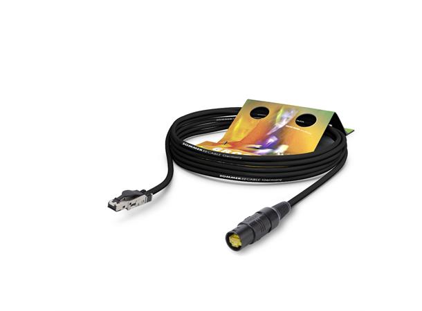 Network cable CAT7 PUR, sort,  3,00m PUR, 8 x 0,14 mm² | RJ45 / RJ45, HICON 