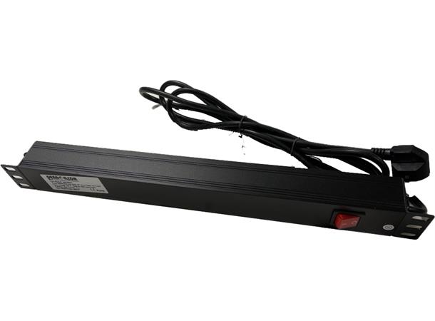 Penn 1U Powerbox 8 schuko rear on/off front 