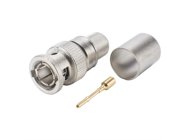 Telegärtner BNC HD-SDI connector 1.6/7.3 Straight, nickel coloured 