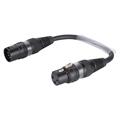 AES/EBU Binary 234, sort Adapter XLR 3 female/XLR 5 male 0,25m