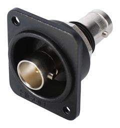 HICON BNC 3G-SDI patch-female connector Ground isolated, Type D M3, black