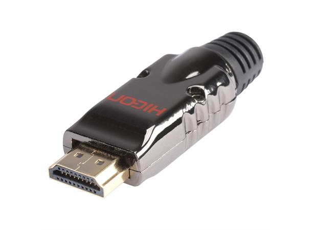 Hicon HDMI Plug, Metall HICON HDMI, 19-pol , metal-, Soldering-m