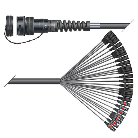 PC Scuba 2x0,14qmm,  Fanout LK con. 08/04, LK F, XLR+ConvertCon
