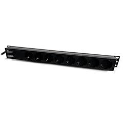 Penn 1U Powerbox 8 schuko front 8x Schuko sockets