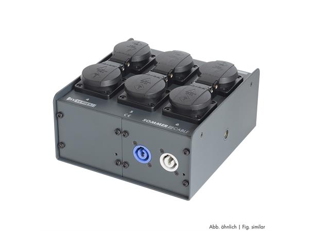 Schuko distributor 6fach, powerCON 
