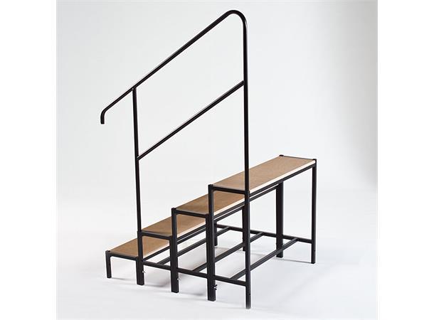 Step for staircase height 1200 mm 6.step, raise 20 cm black glazed