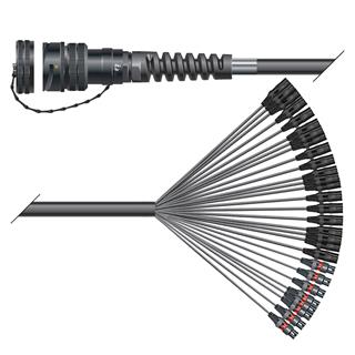 PC Scuba 2x0,14qmm,  Fanout LK con. 12/00, LK F, XLR+ConvertCon