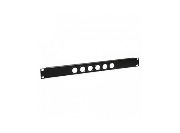 Penn 1U Rack Panel, 6 x Neutrik D Stanset for Neutrik D-Series