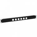 Penn 1U Rack Panel, 6 x Neutrik D Stanset for Neutrik D-Series