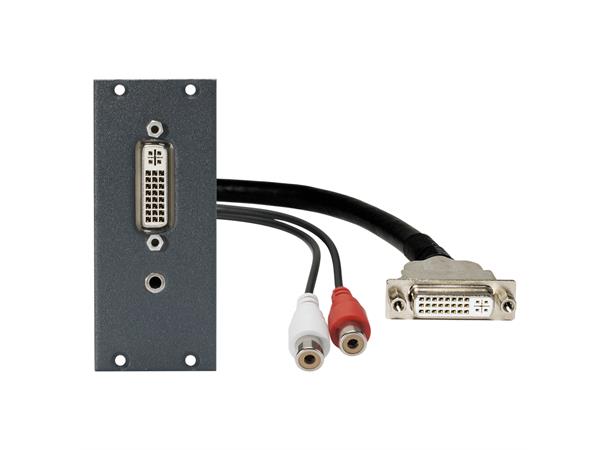 SYSBOXX Frontbl. 2HE,1BE,DVI fem.+3,5mm 