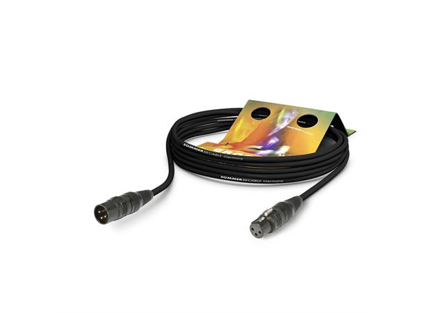 AES/EBU Binary 234, sort, 10,00m 3-Pins DMX, Hicon.