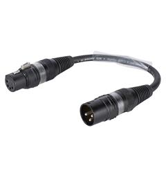 AES/EBU Binary Neutrik, sort Adapter XLR 3 male/XLR 5 female 0,10m