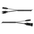 Hybrid Multicore Monolith 10,00m 1xDMX Schuko Plug &amp; m3pin/Shuko Socket &amp; f3pin