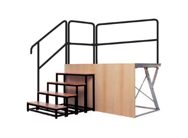 Rekkverk lang til scenetrapp Stair case step Railing - 3-4 step 