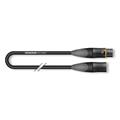 MC Semicolon Mini 4C PUR, sort,  1,00 5-Pins DMX, Hicon, PUR, IP67.