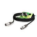 AES/EBU Binary 434, sort,  5,00m 5-Pins DMX, Neutrik.