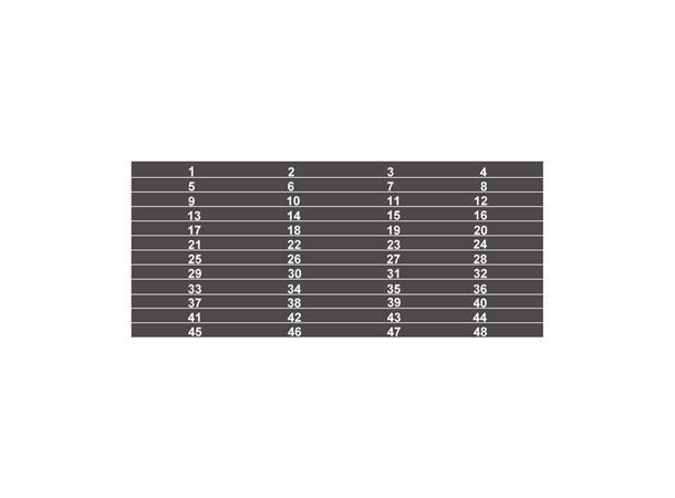 NummernStripe 1 - 48 for SYSBOXX Plates with A / B series 