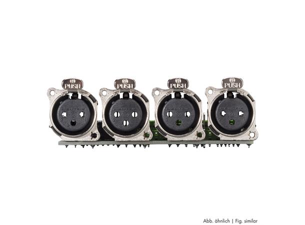 SYSBOXX-Modul 1HE 3BE 4xXLR female > LSA Connector Module 4 x XLR