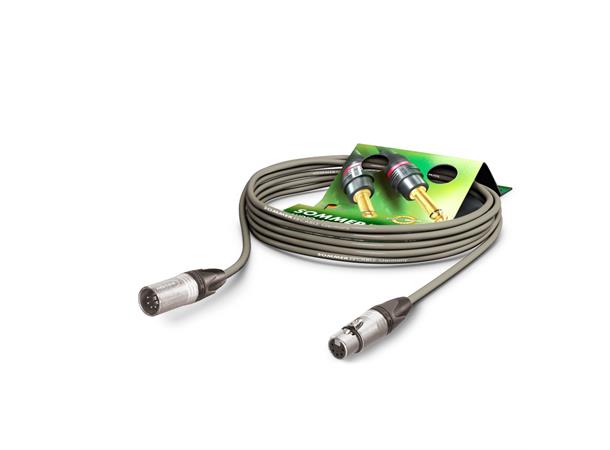 AES/EBU Binary 434, grå,  2,50m 5-Pins DMX, Neutrik. 