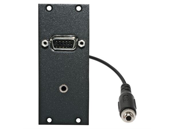 SYSBOXX Front panel 2HE, 1BE VGA + mini jack fem. Patch VGA + 0.15 m 