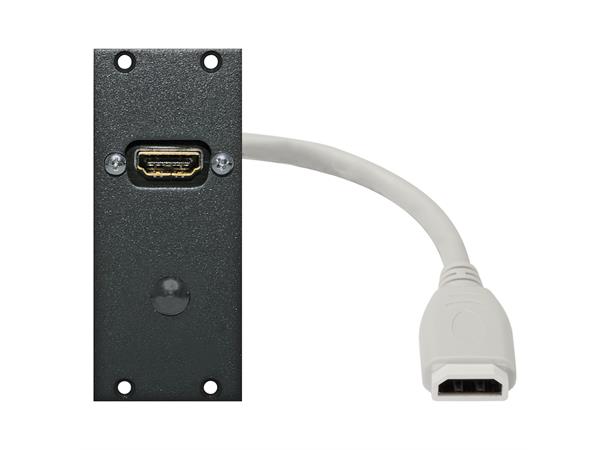 SYSBOXX Frontpanel 2HE, 1BE, HDMI Patch- HDMI female -> 0,15m cable HDMI female
