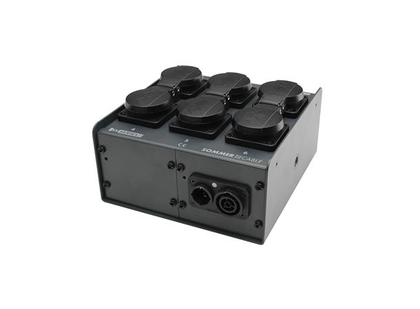 Schuko distributor 6fach, powerCON TRUE1 Sommer cable Power Distribution Systems
