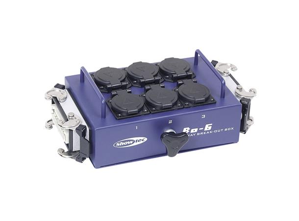 Showtec BO-6-S2 6 Schuko's and 2 x 16-pin connector 