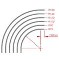 STUDIO RAIL 80 CURVED 90° R=105 (Silver) CURVED 90° R=105 (Silver)