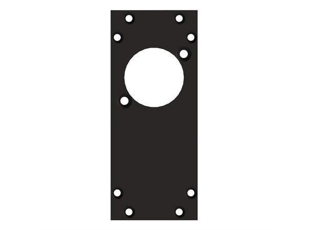 SYSBOXX-Front panel 2HE 1BE 1xD-Typ front panel 1 x D-hole, 90 ° turned