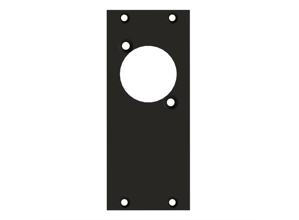 SYSBOXX-Front panel 2HE 1BE 1xD-Typ 0° front panel 1 x D-hole